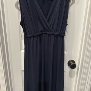 Elegant Navy Blue Sleeveless Philosophy Dress Size L